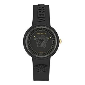 Versace Medusa Pop Silicone Watch Black Womens